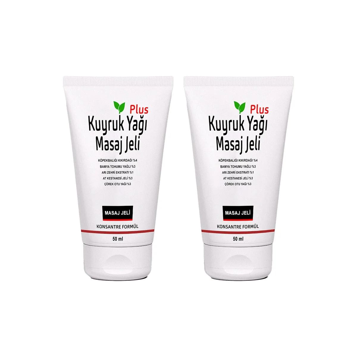 Kuyruk Yağı Masaj Jeli Plus 2 Adet 50 ml Konsantre Formül