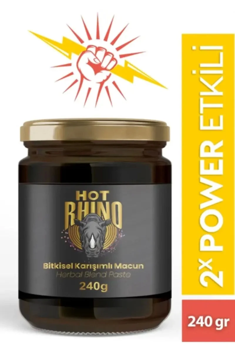 Hot Rhino Erkeklere Özel Doğal Karışımlı Ballı Atom Macun 240 gr X 4 Adet
