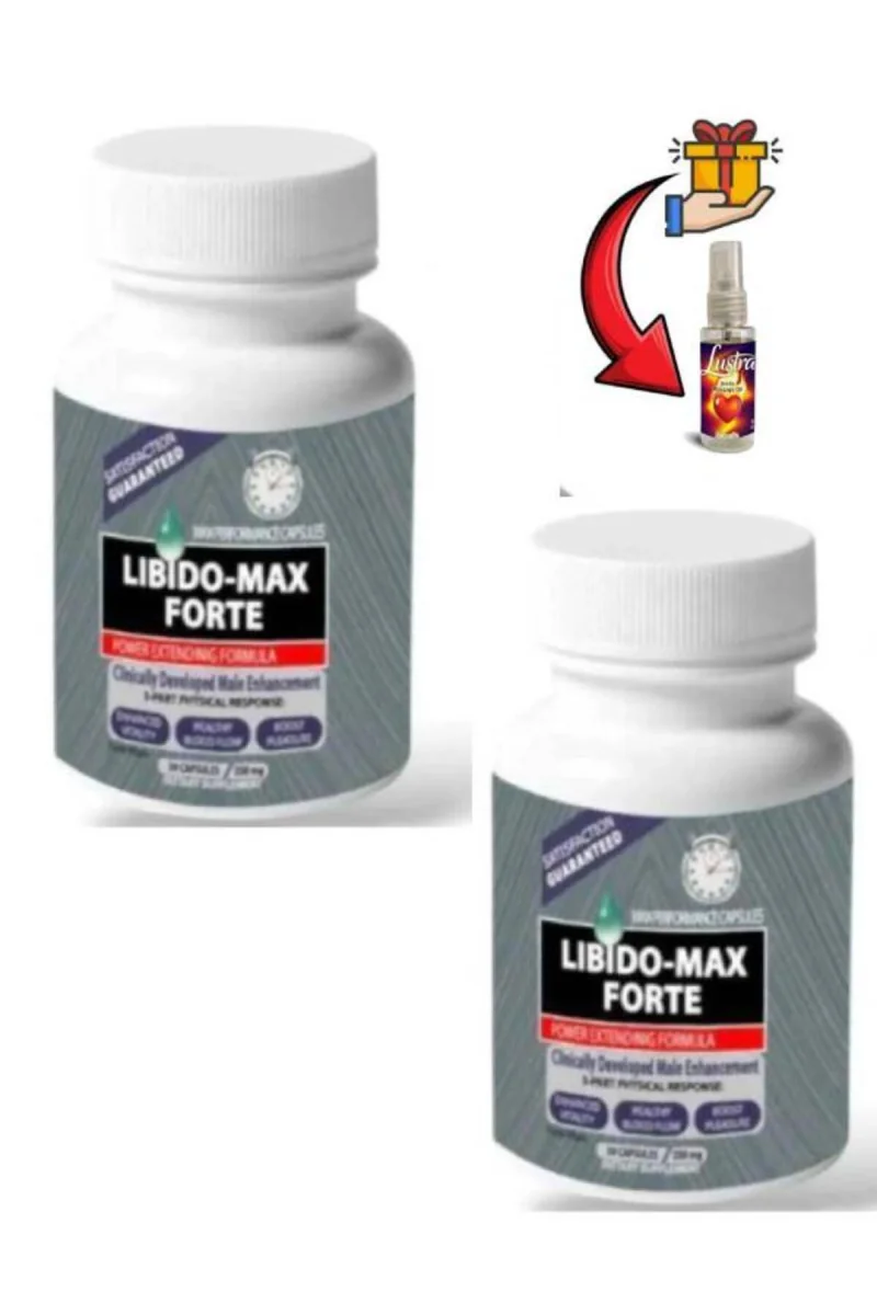 Libido Max Forte Erkeklere Özel Bölge Destekleyici 30'lu x 2 adet+ Lustra Masaj Yağı