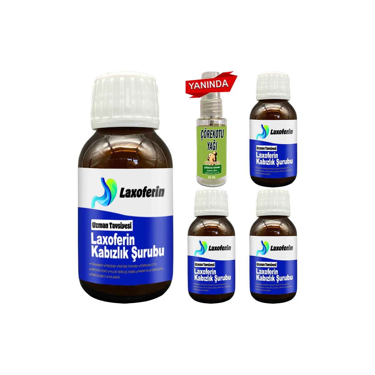 Laxoferin Şurup 50ml: 4 Şişe + Çörek OtuYağı / Bay&Bayan
