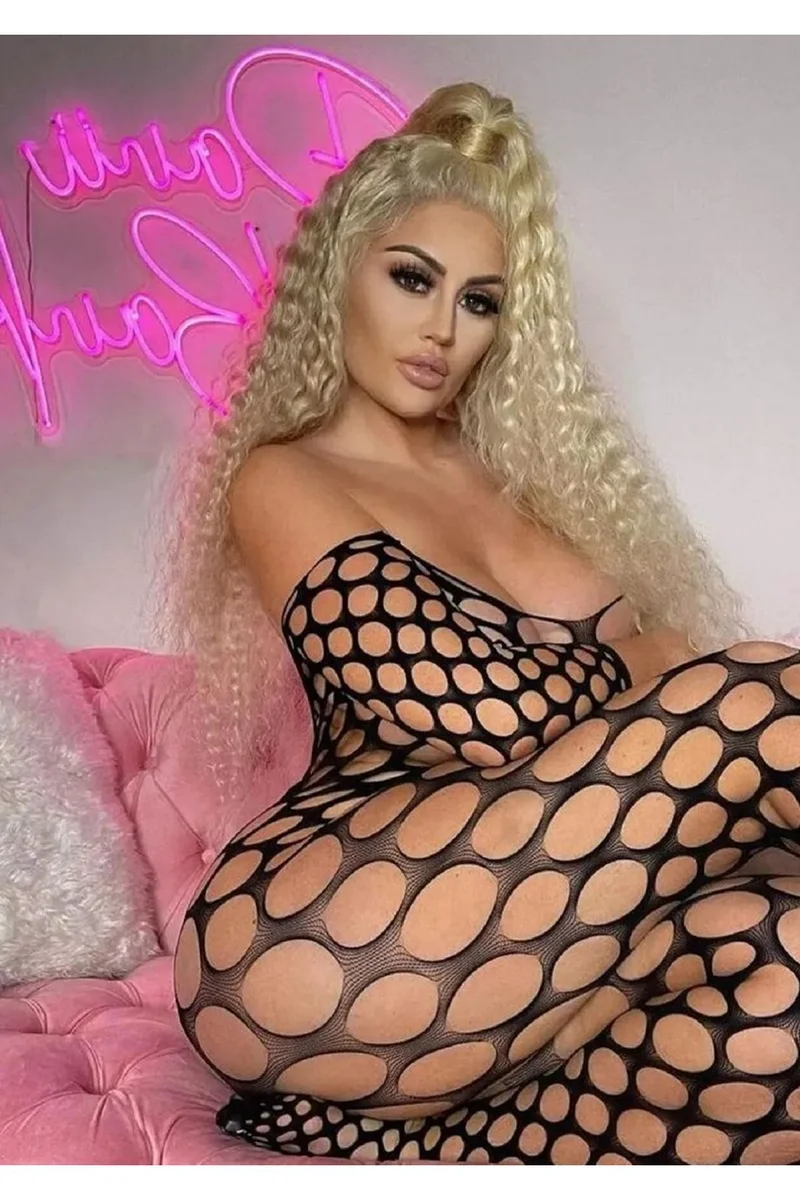 Kadın Seksi Fantezi File Vücut Çorabı Özel Bölgesi Açık Vücut Çorabı