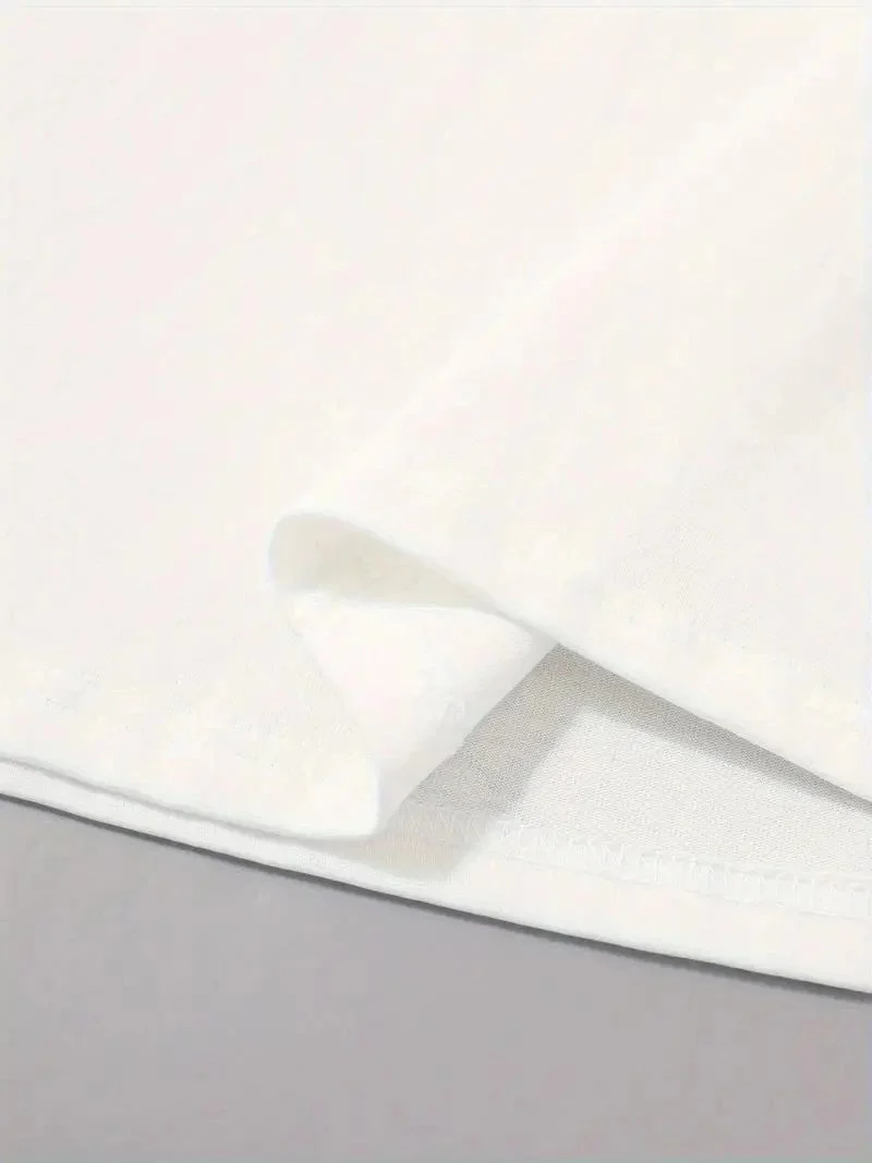 Erkek Sarj %1 Baskılı T-Shirt Kısa Kol Bisiklet Yaka Regular Fit Tişört - Beyaz