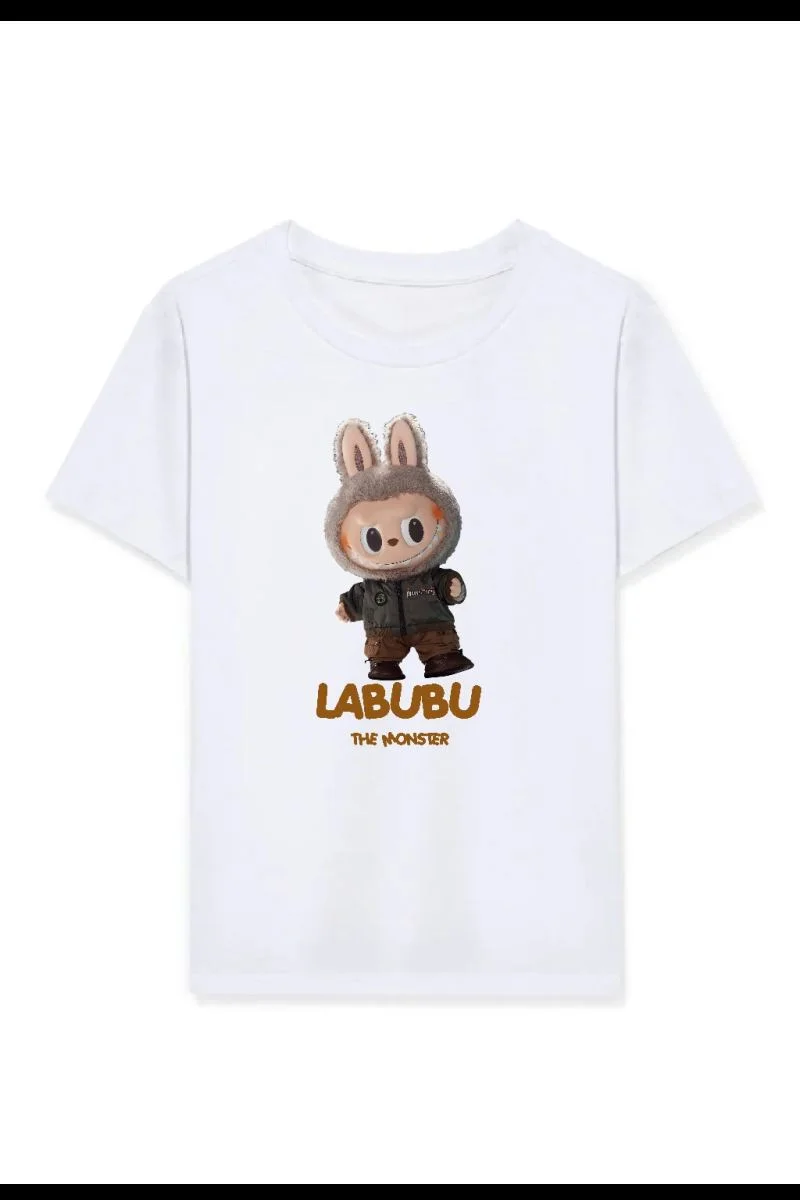 Kız Çocuk Baskılı T-Shirt - Beyaz