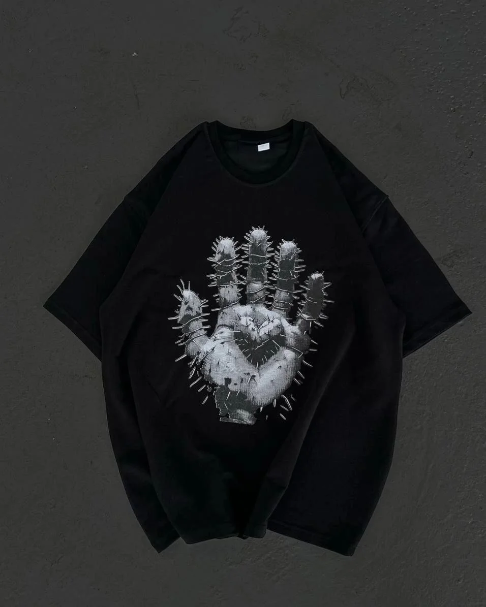 Kadın Baskılı T-Shirt Kısa Kol Bisiklet Yaka Regular Fit Rahat Kalıp Günlük Tişört  - Siyah