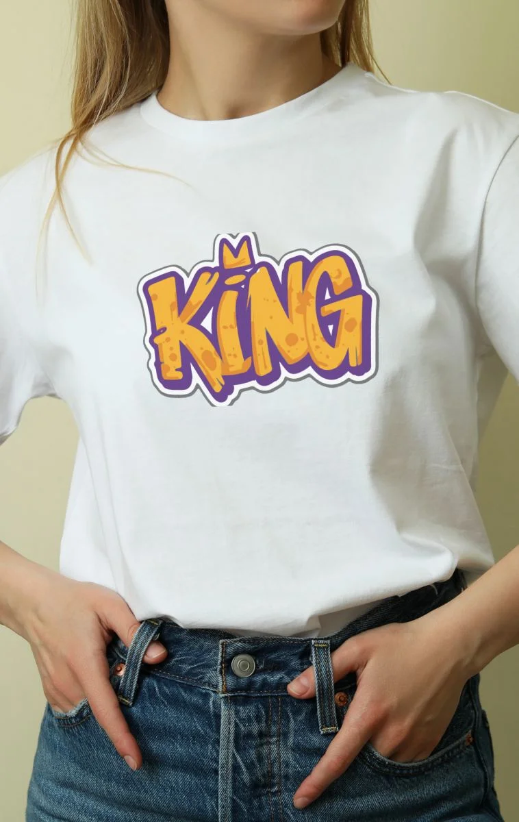Unisex Oversize 24/1 Penye DTF Baskılı Tişört - DTF111