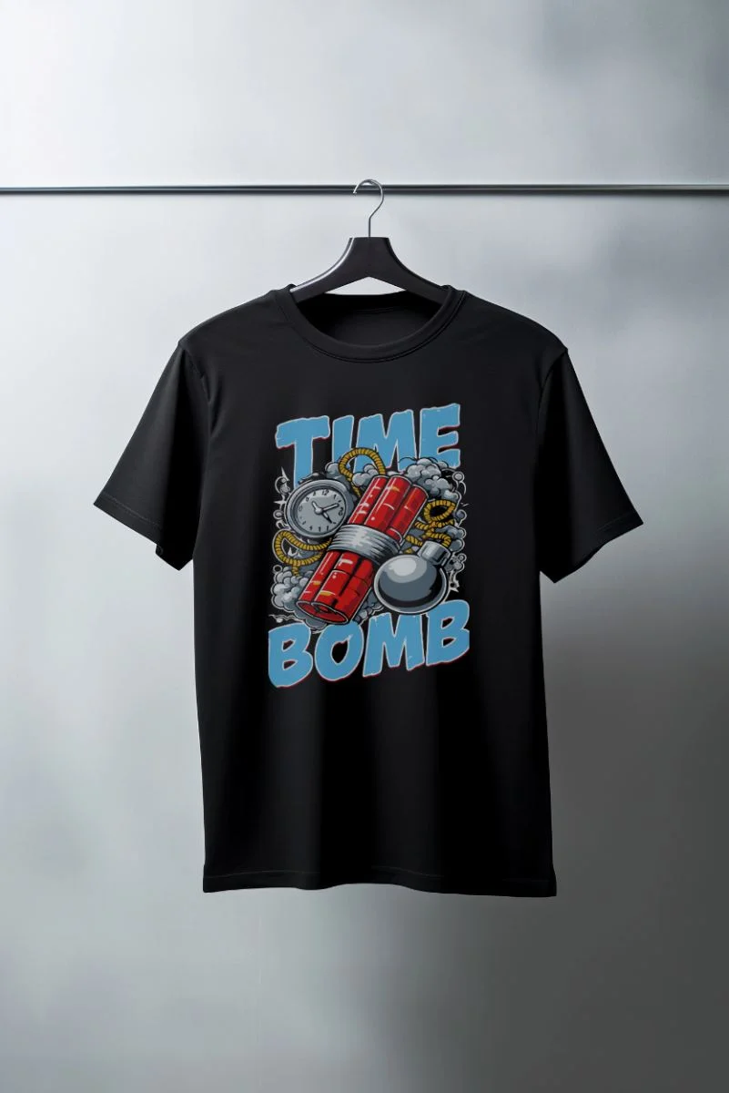 Unisex Oversize 24/1 Penye DTF Baskılı Tişört - DTF115