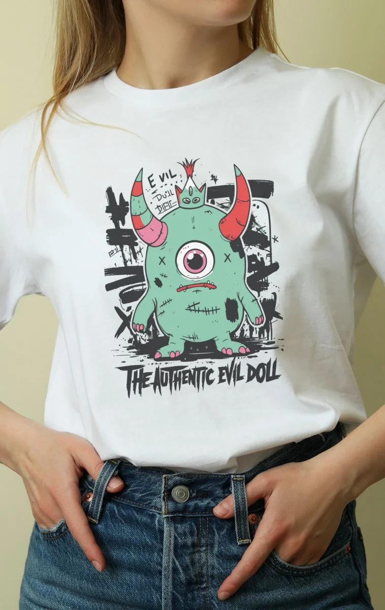 Unisex Oversize 24/1 Penye DTF Baskılı Tişört - DTF165