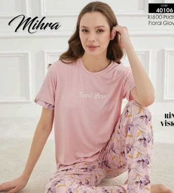 40106 Kadın Kısa Kol Pijama Takımı