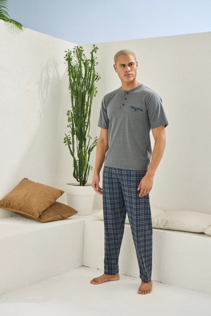 2118 Midi Yaka Pijama Takım