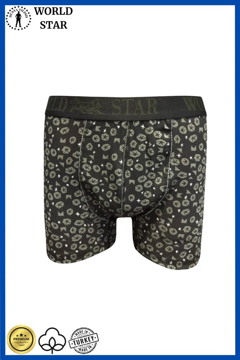 Likralı Pamuklu Renkli Erkek Boxer