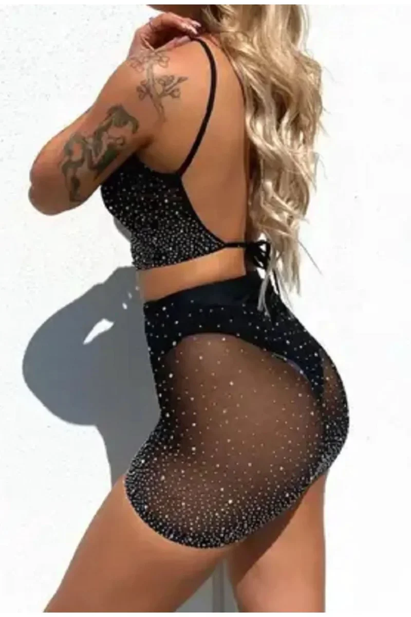 Kadın Sim Baskı Tül Fantezi Gece Elbisesi