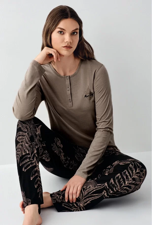 Arnetta 3439-S Kadın Uzun Kol Pijama Takım