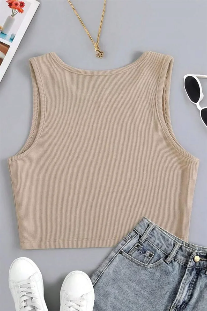 Crem Kalın Askılı Crop BN6681CR