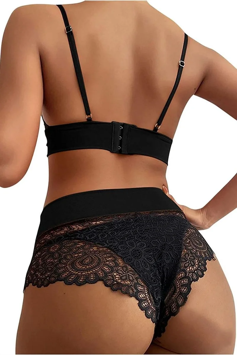 Siyah Seksi Çok Şık Yüksek Bel Şortlu Takım 68601