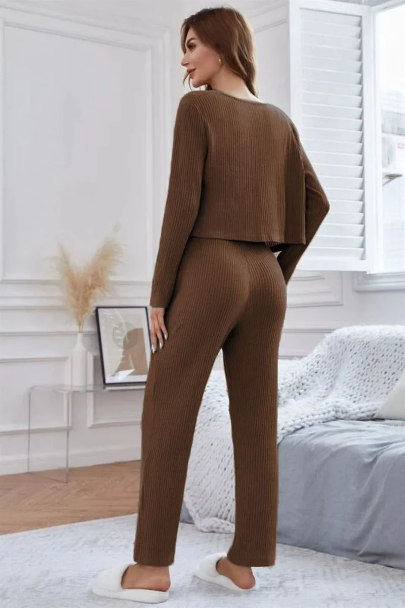 Viskon Kahverengi 6 Lü Trend Crop Takım 8066