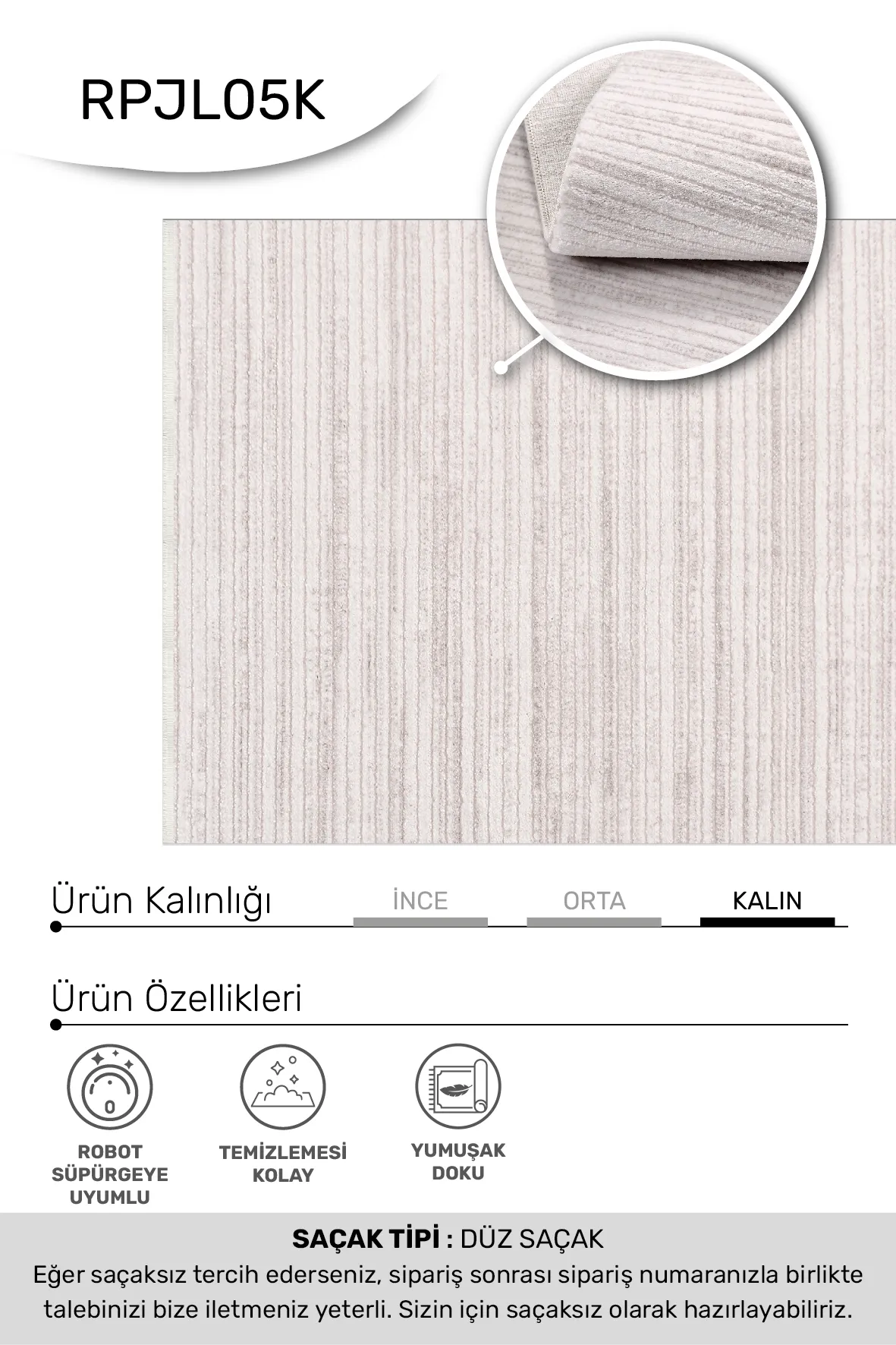 YoudayHomeCollection JALURA Model Halı 80X100