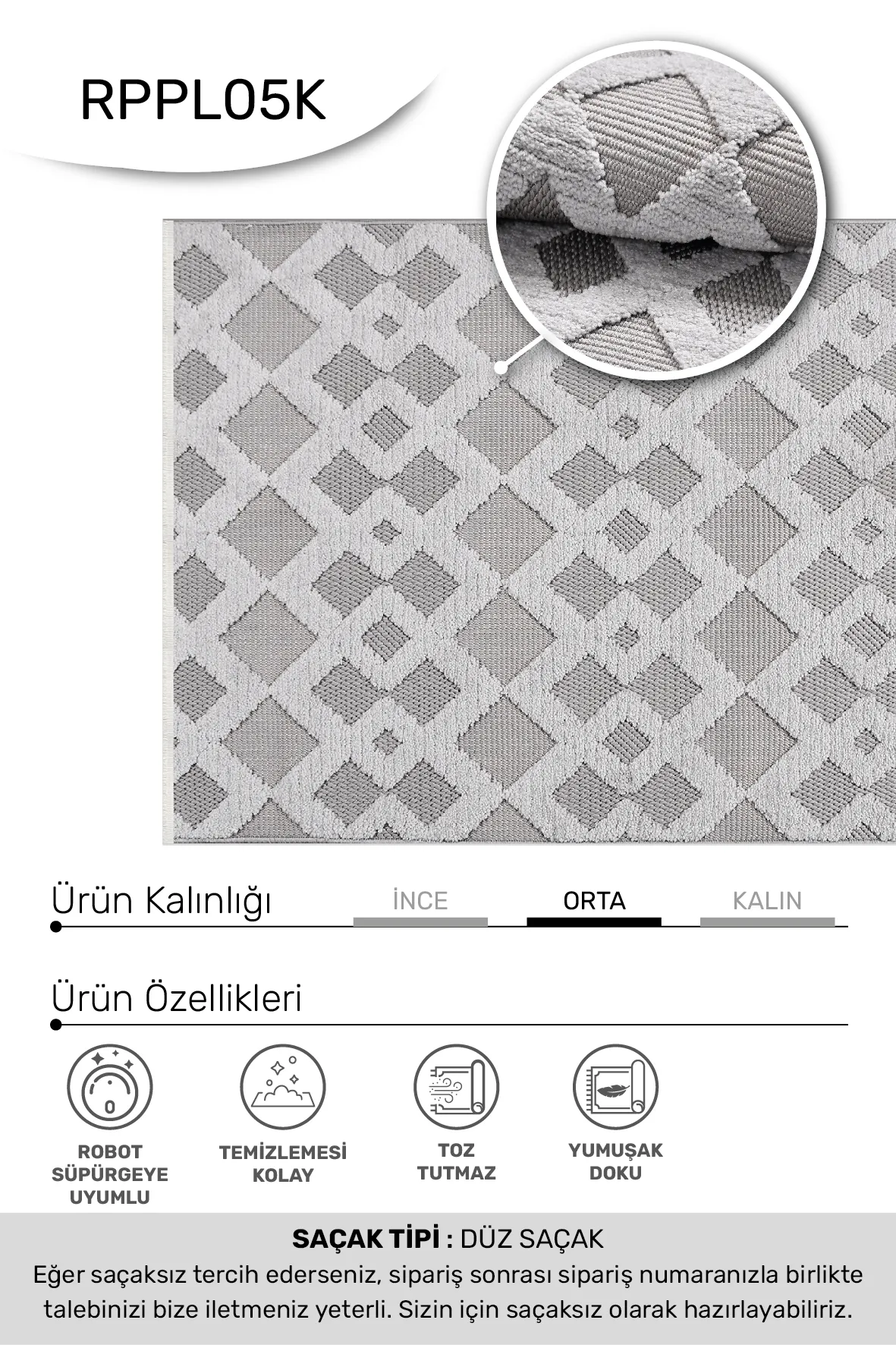 YoudayHomeCollection MASAL Model Halı 150X200