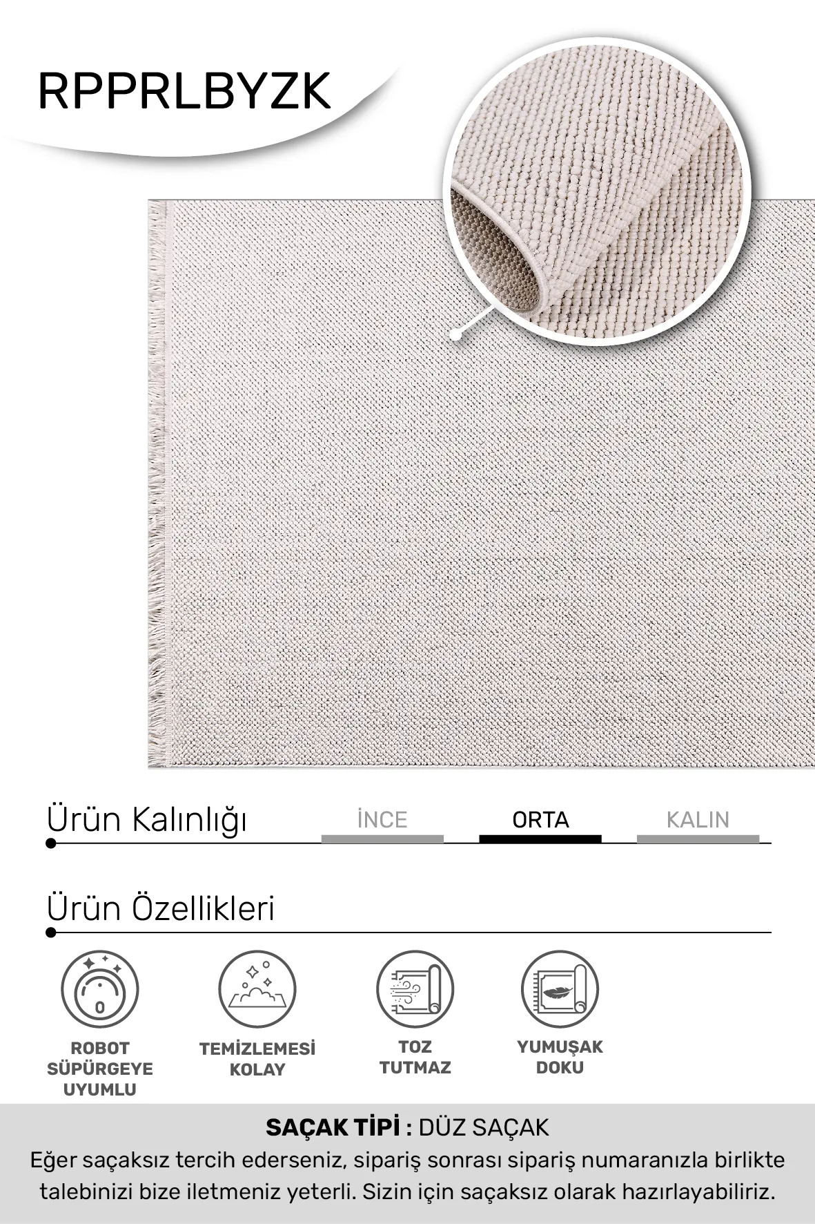 YoudayHomeCollection PARLA Model Halı 120X500