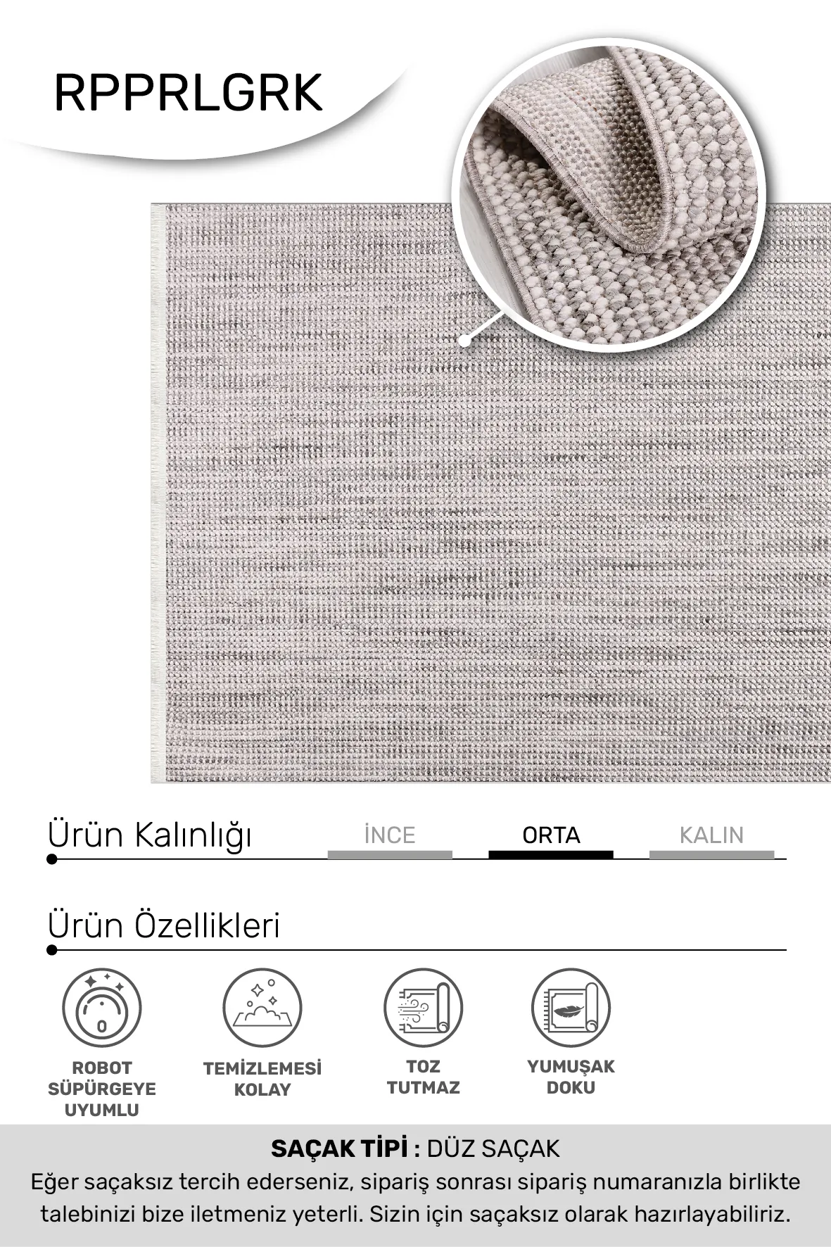 YoudayHomeCollection PARLA Model Halı 160X500