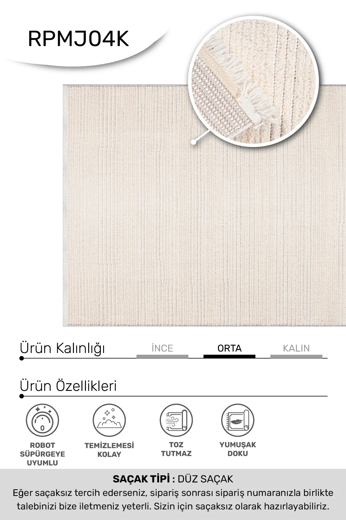 YoudayHomeCollection MARGİN Model Halı 160X350