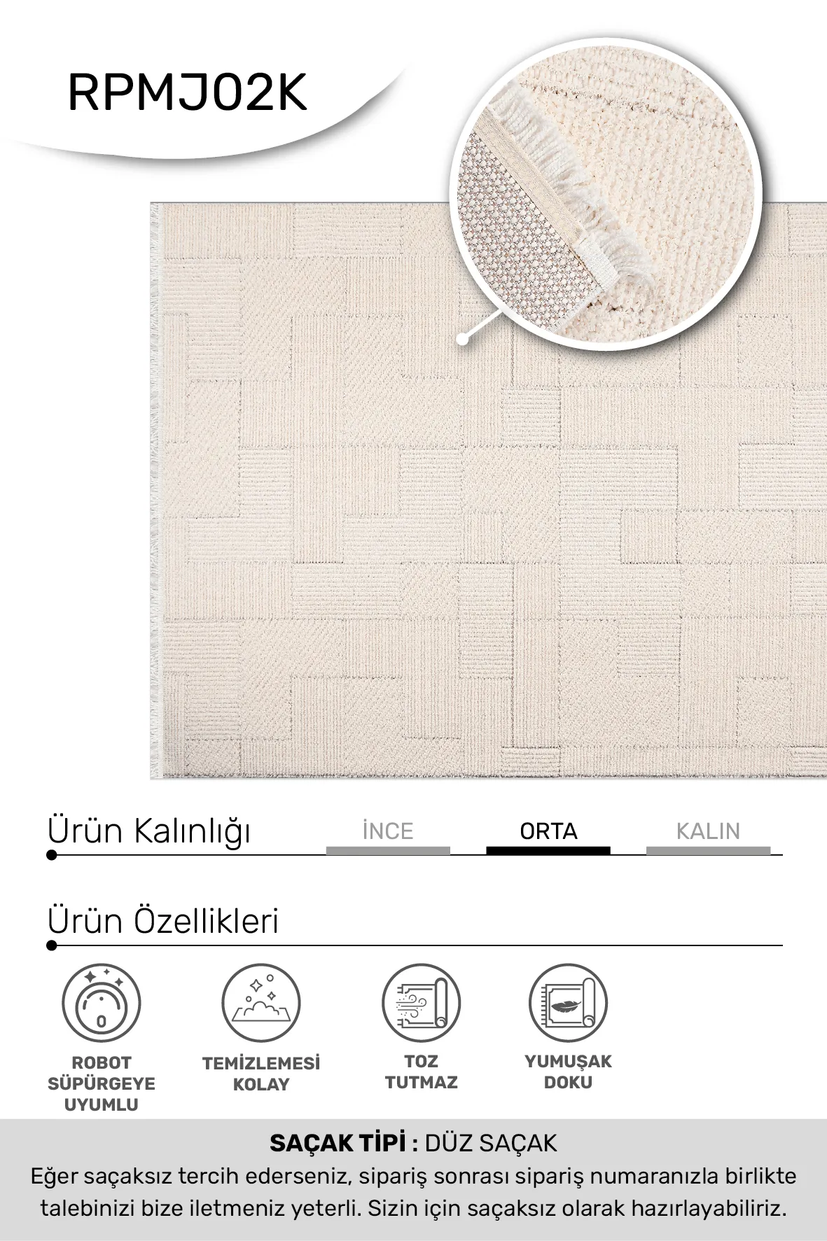 YoudayHomeCollection MARGİN Model Halı 150X230