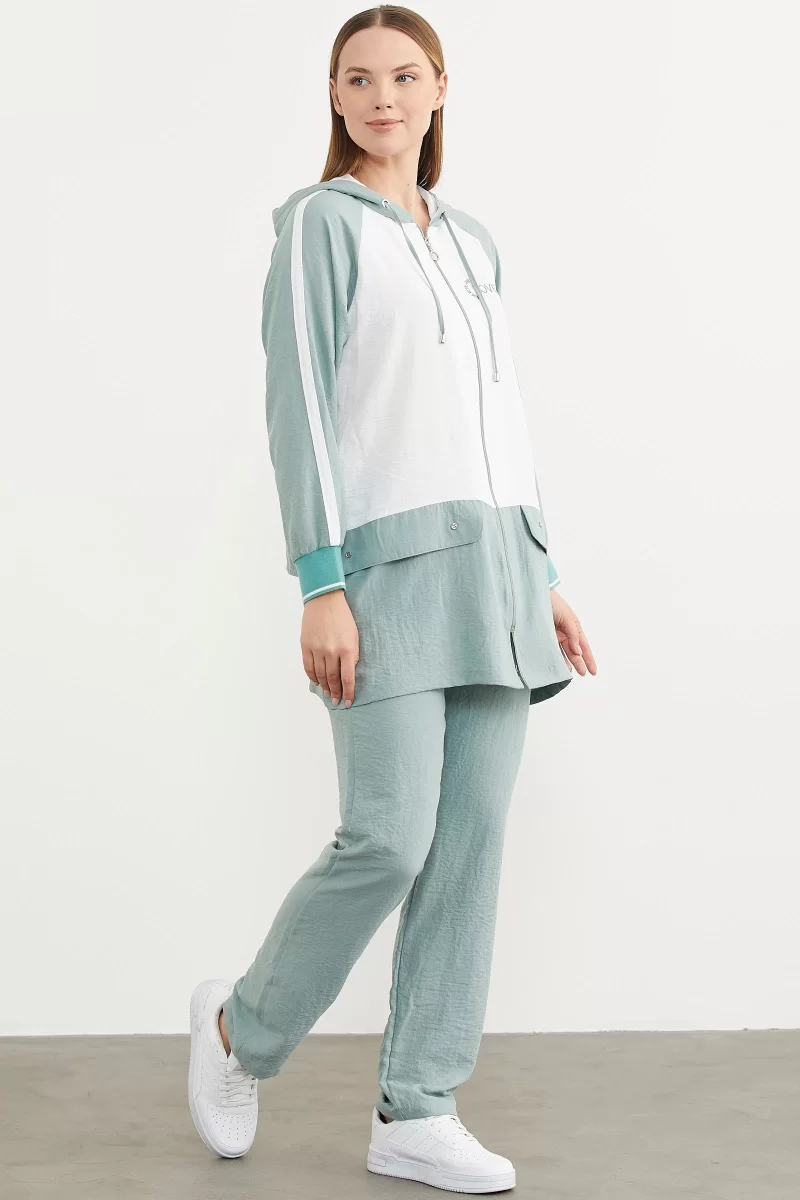 Sementa 76318 Fermuarlı Tunik Krep Takım