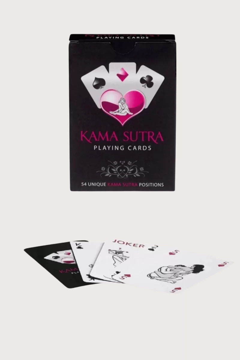 Sexy Görselli Oyun Kartı Kama Sutra Siyah Kırbaç Set