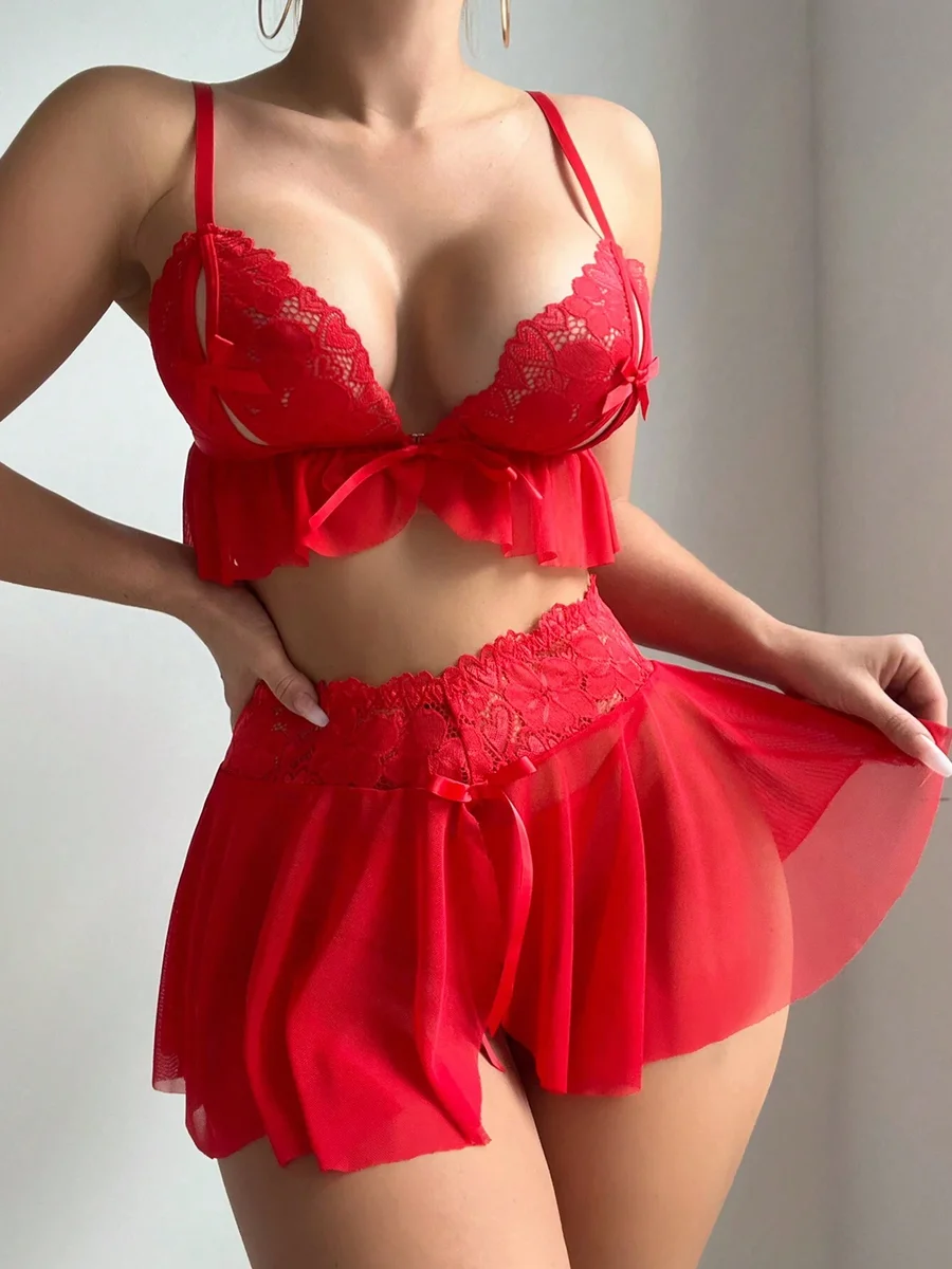 Kırmızı Şortlu Tül Fantazi Kostüm