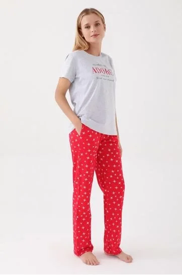 Arnetta 2580-S Kadın Kısa Kol Pijama Takım