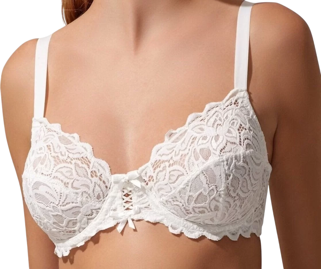Nurteks 1050 Kadın Balenli Dantelli Toparlayıcı Sütyen
