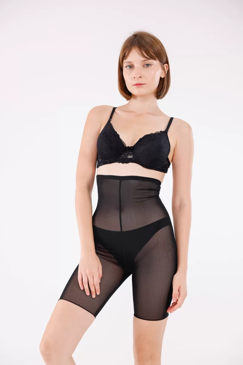 Freshness 0007 Lazer Kesim Tül Yüksek Bel Şort Korse