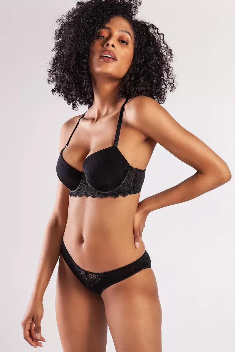 Garland Big size Plunge Bra, Black Konforlu ve Şık Sütyen