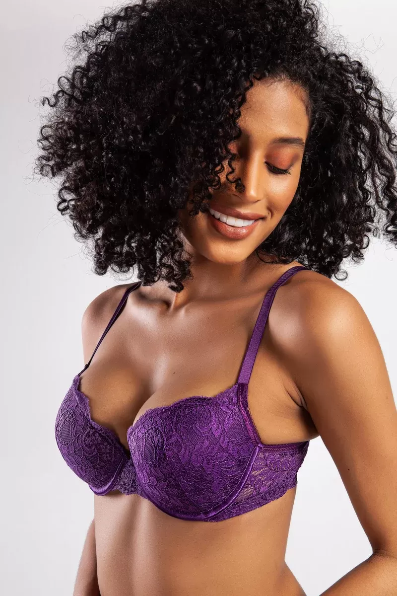 G.Colors Balconette Foam Push Up Bra, Mor Konforlu ve Şık Sütyen