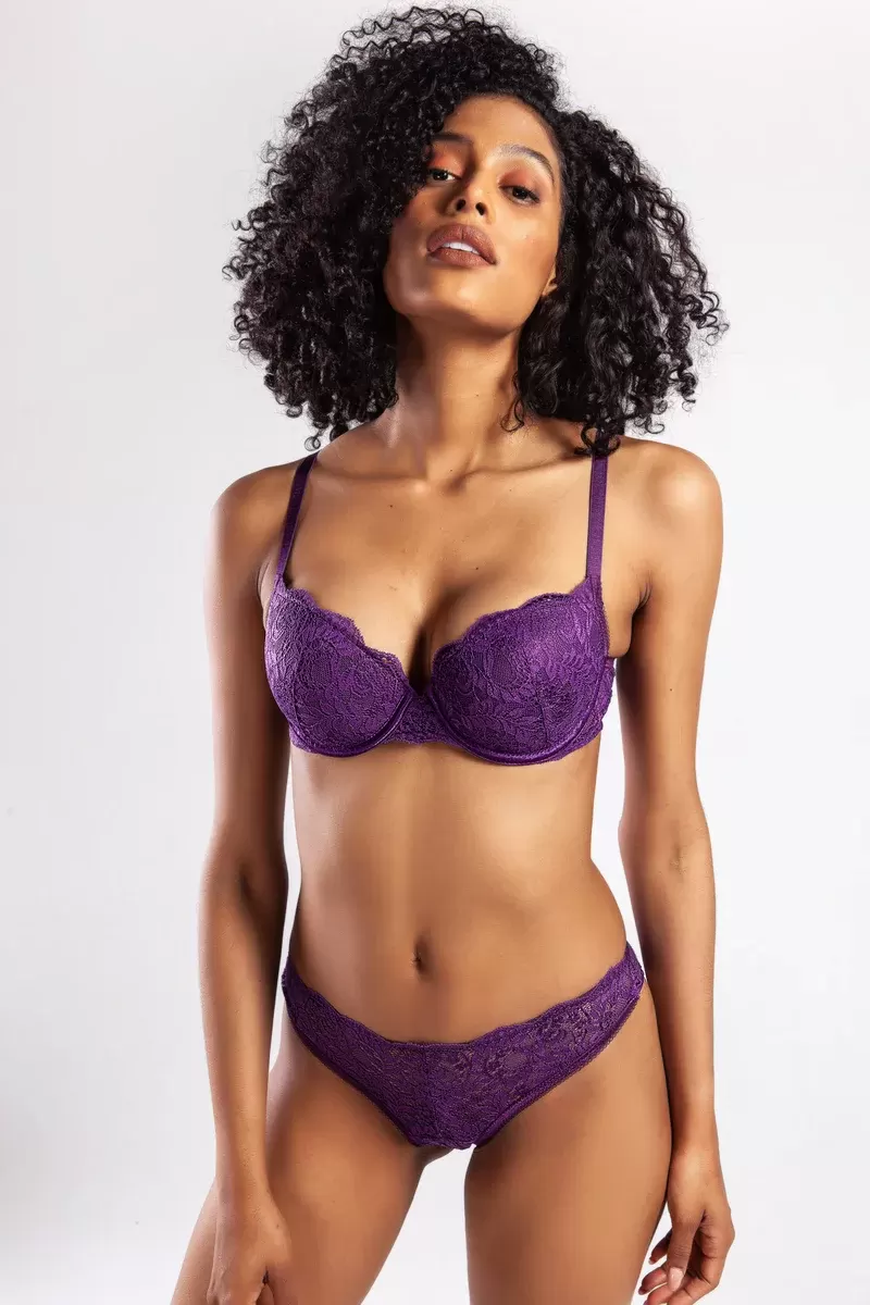 G.Colors Balconette Foam Push Up Bra, Mor Konforlu ve Şık Sütyen