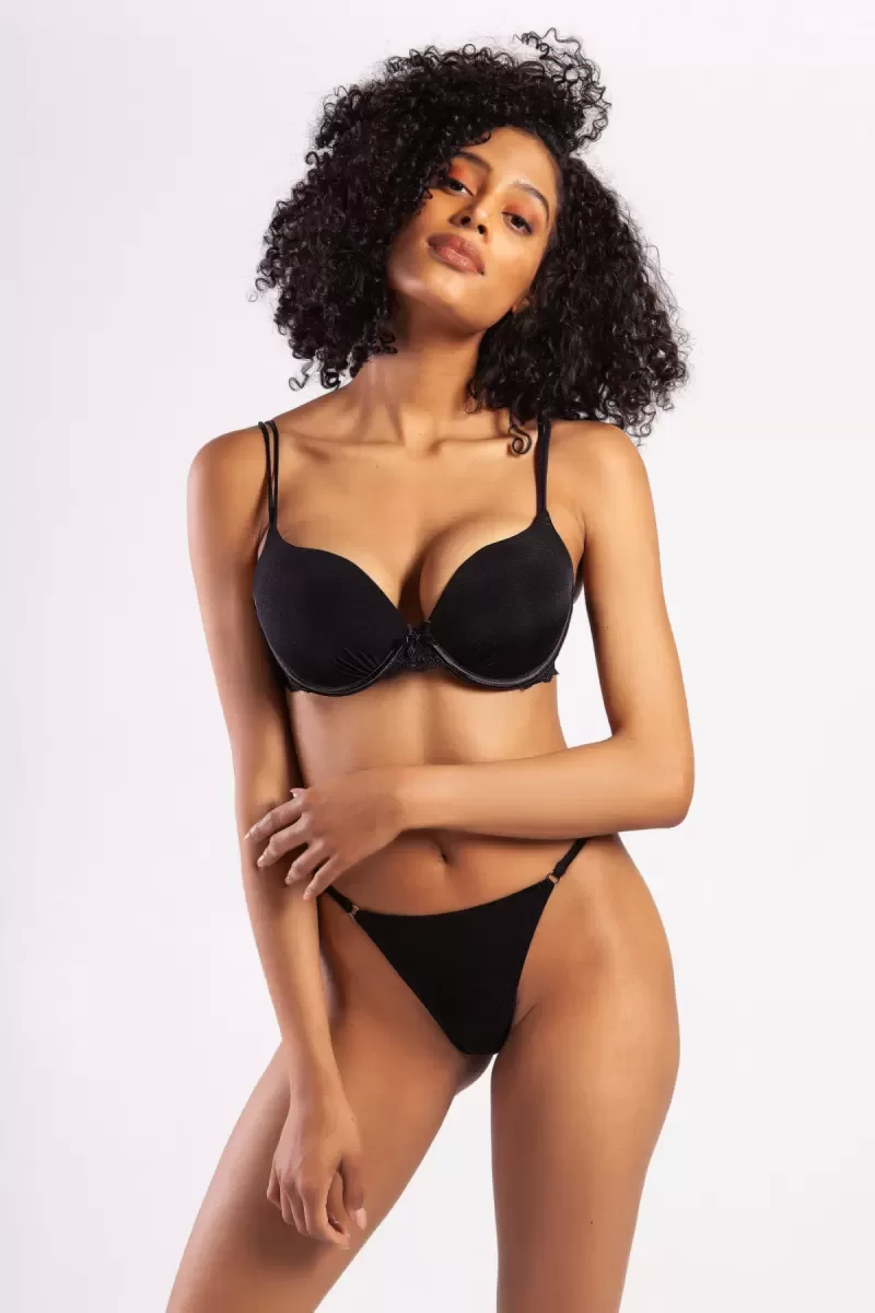 Goldy Heavy Push up Bra, Siyah Renk  Konforlu ve Şık Sütyen