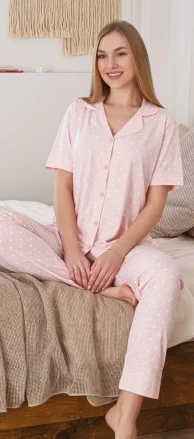 Alissa 6280 Kadın Puanlı Patlı Pijama Takımı