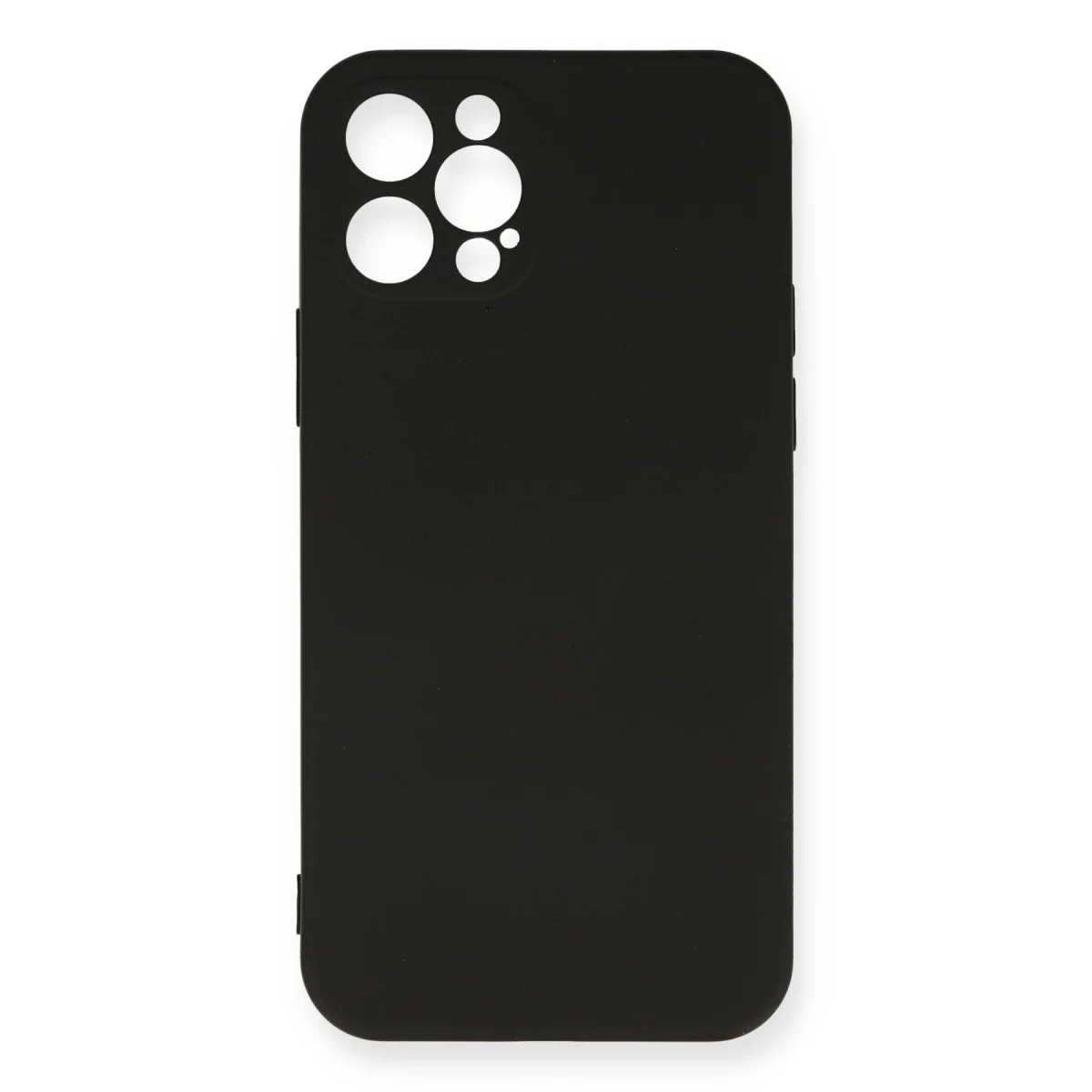 iPhone 12 Pro Max Kılıf Nano içi Kadife Silikon - Siyah