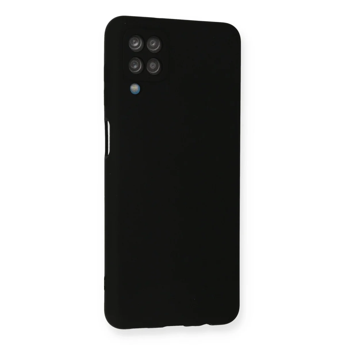 Galaxy A12 Kılıf Nano içi Kadife Silikon - Siyah