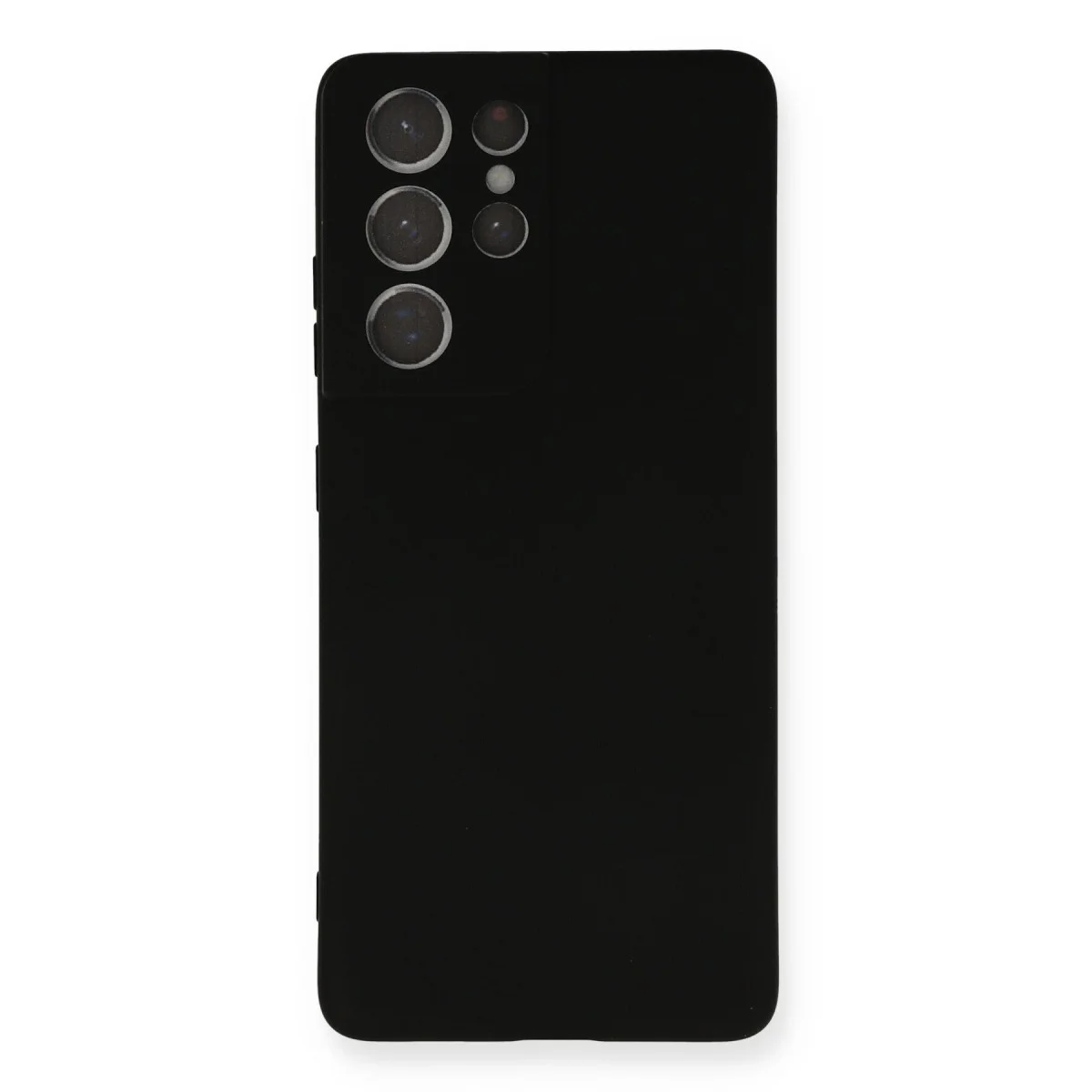 Galaxy S21 Ultra Kılıf Nano içi Kadife Silikon - Siyah