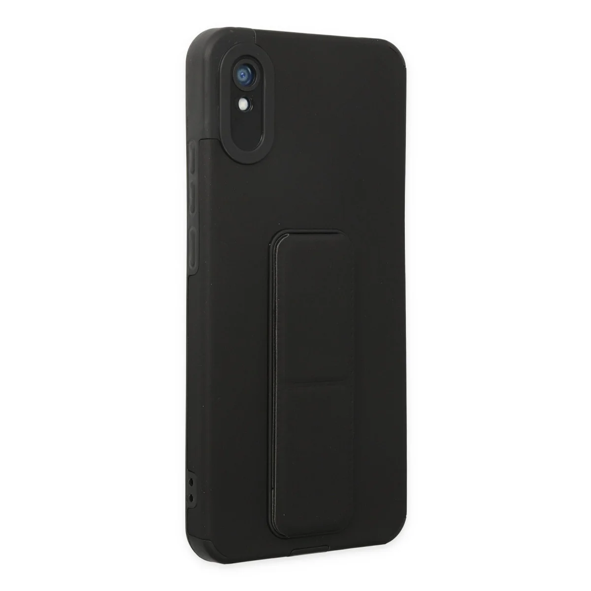 Redmi 9A Kılıf Mega Standlı Silikon - Siyah