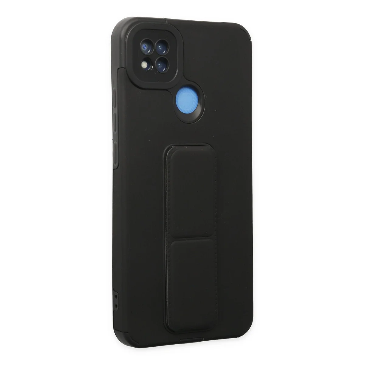 Redmi 9C Kılıf Mega Standlı Silikon - Siyah