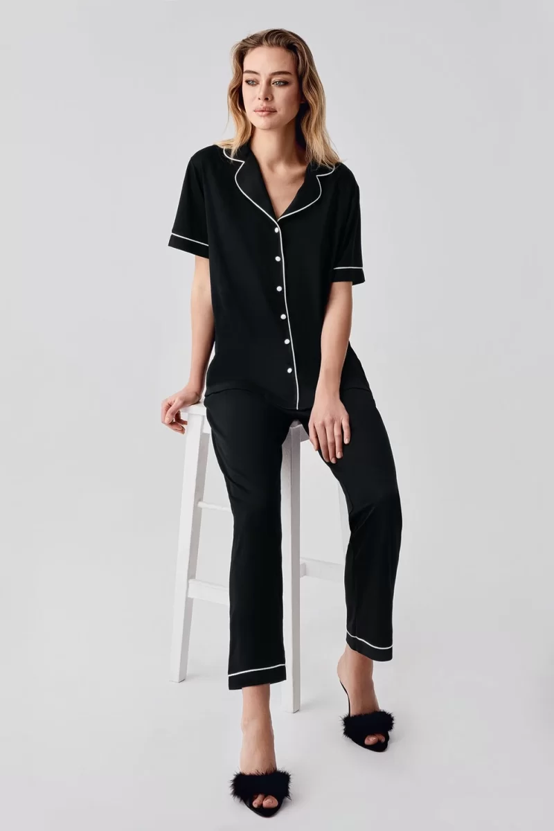 Freshness 324 Kadın 4'Lü Sabahlıklı Şorlu Pijama Takımı
