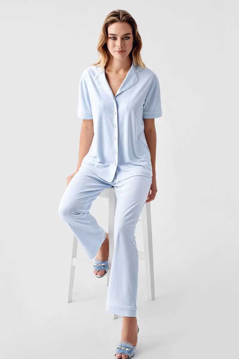 Freshness 324 Kadın 4'Lü Sabahlıklı Şorlu Pijama Takımı