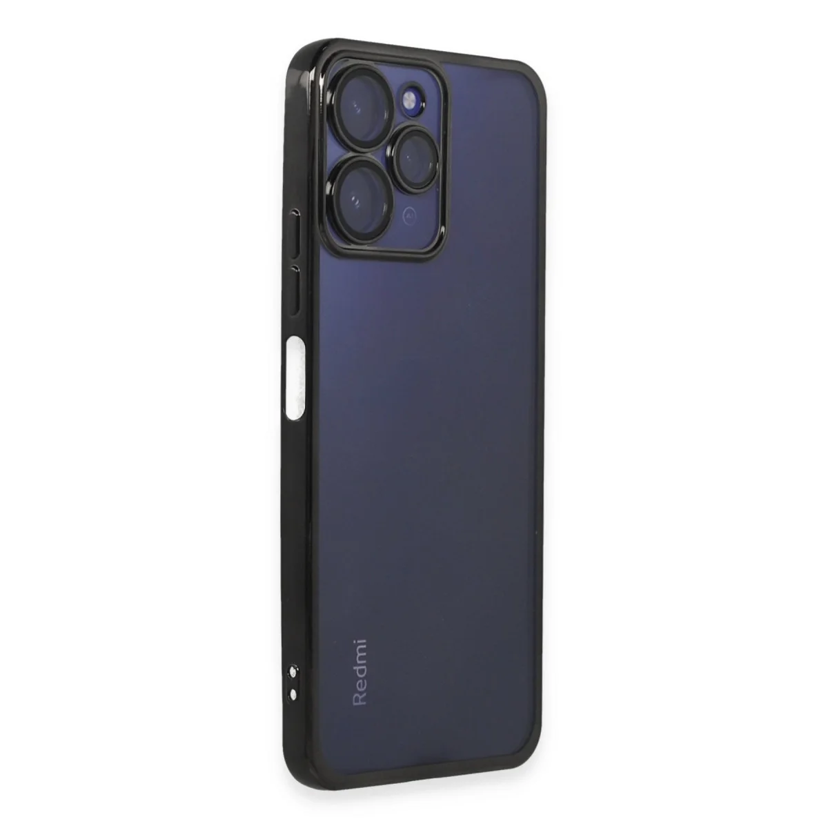 Redmi 12 Kılıf Razer Lensli Silikon - Siyah