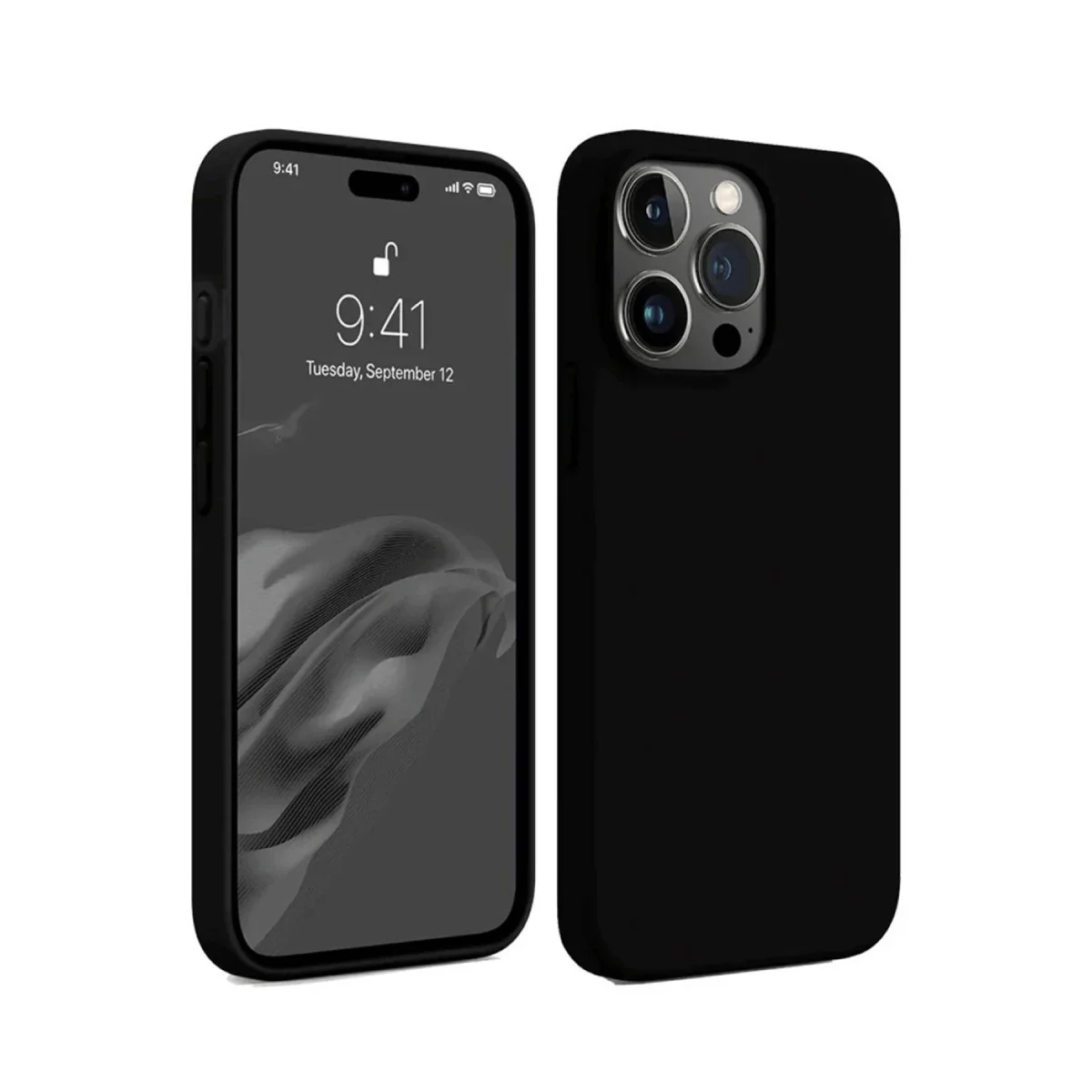 iPhone 15 Pro Max Kılıf First Silikon - Siyah