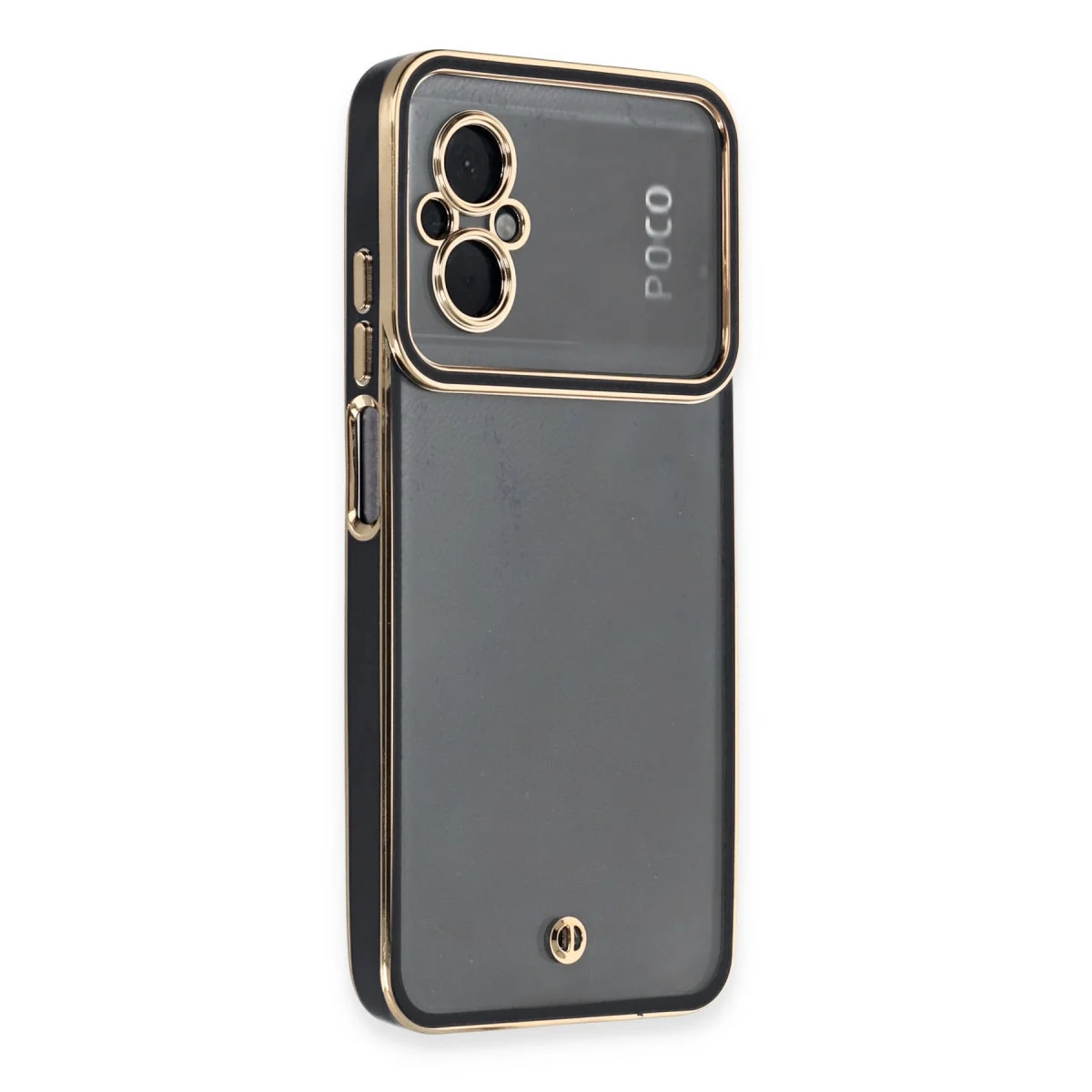 Poco M5 Kılıf Liva Lens Silikon - Siyah