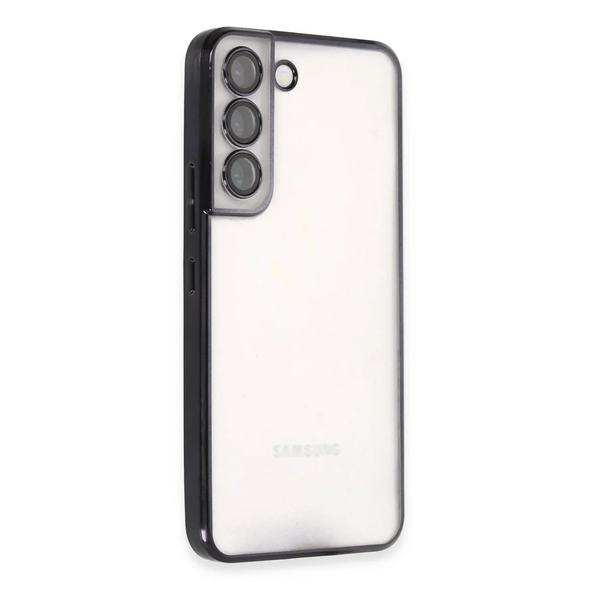 Galaxy S22 Kılıf Razer Lensli Silikon - Siyah