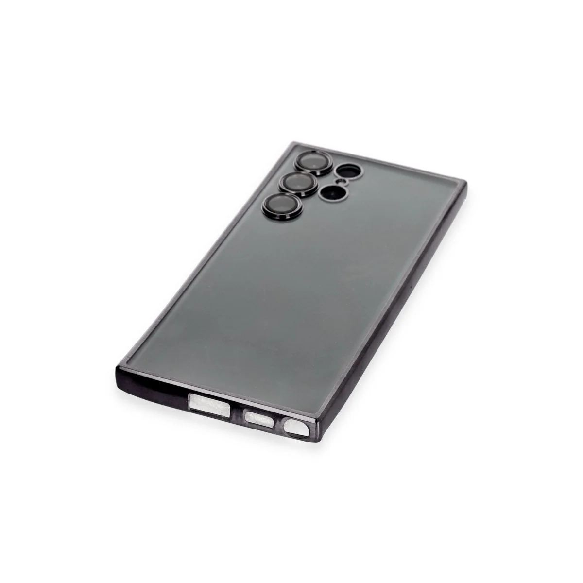 Galaxy S22 Ultra Kılıf Razer Lensli Silikon - Siyah
