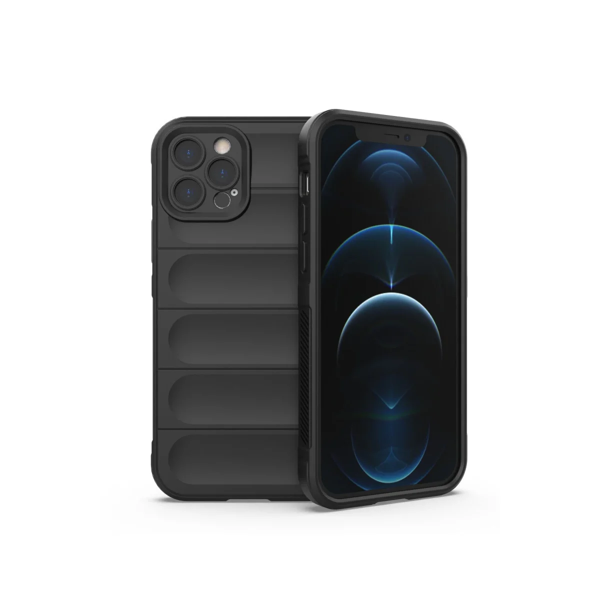 iPhone 12 Pro Kılıf Optimum Silikon - Siyah