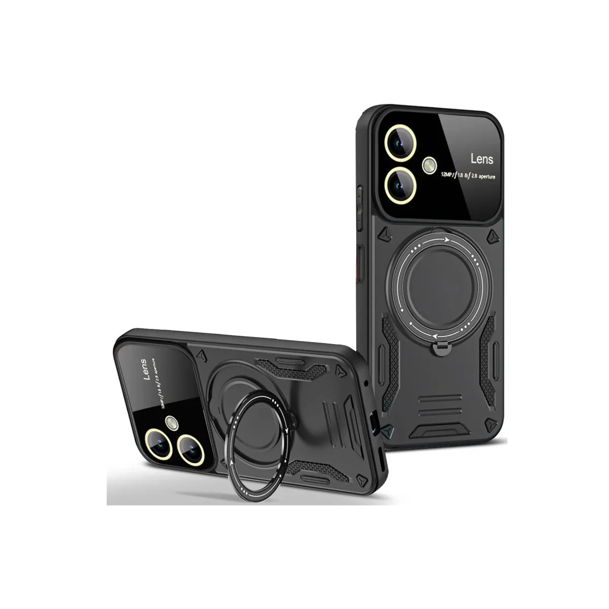 Galaxy A05 Kılıf Joy Lens Standlı Kapak - Siyah
